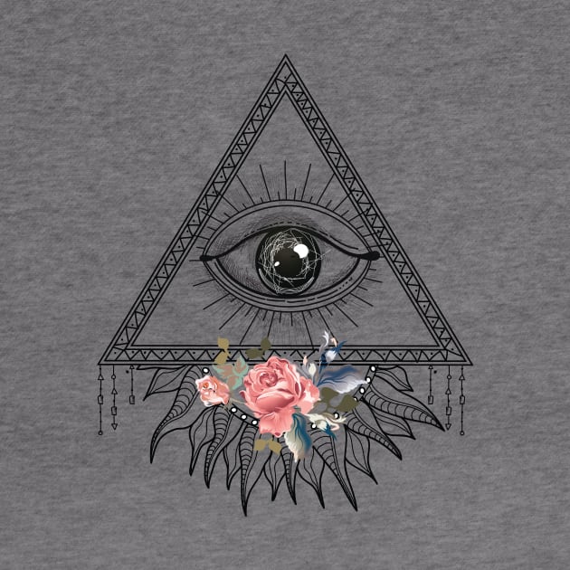 Triangle Eye Design, Third Eye Pyramid Artwork, Spirituality by Utopia Shop